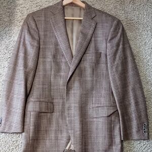 Peter Millar Brown Plaid Blazer